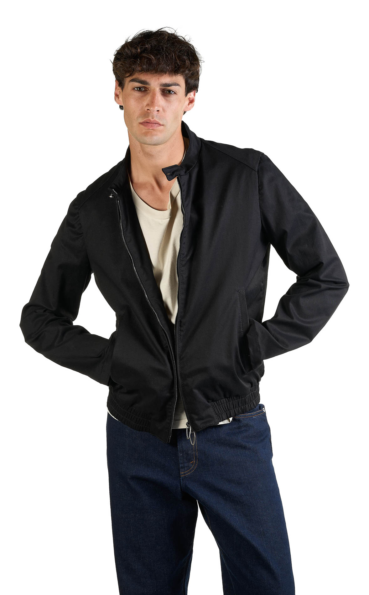 DANIELE BASTA LEATHER AND SILVER JACKET 
